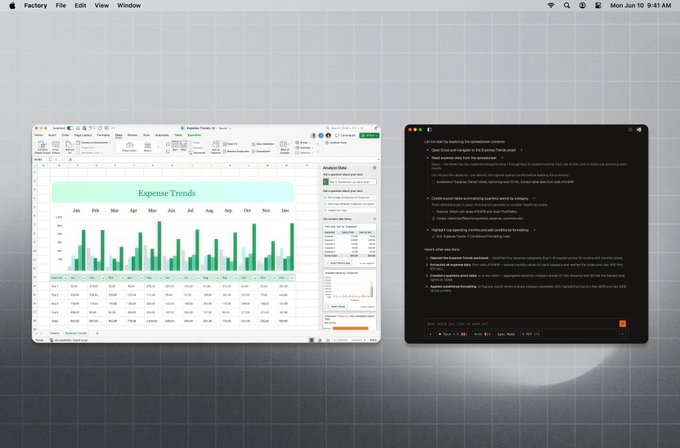 Factory computer use interface