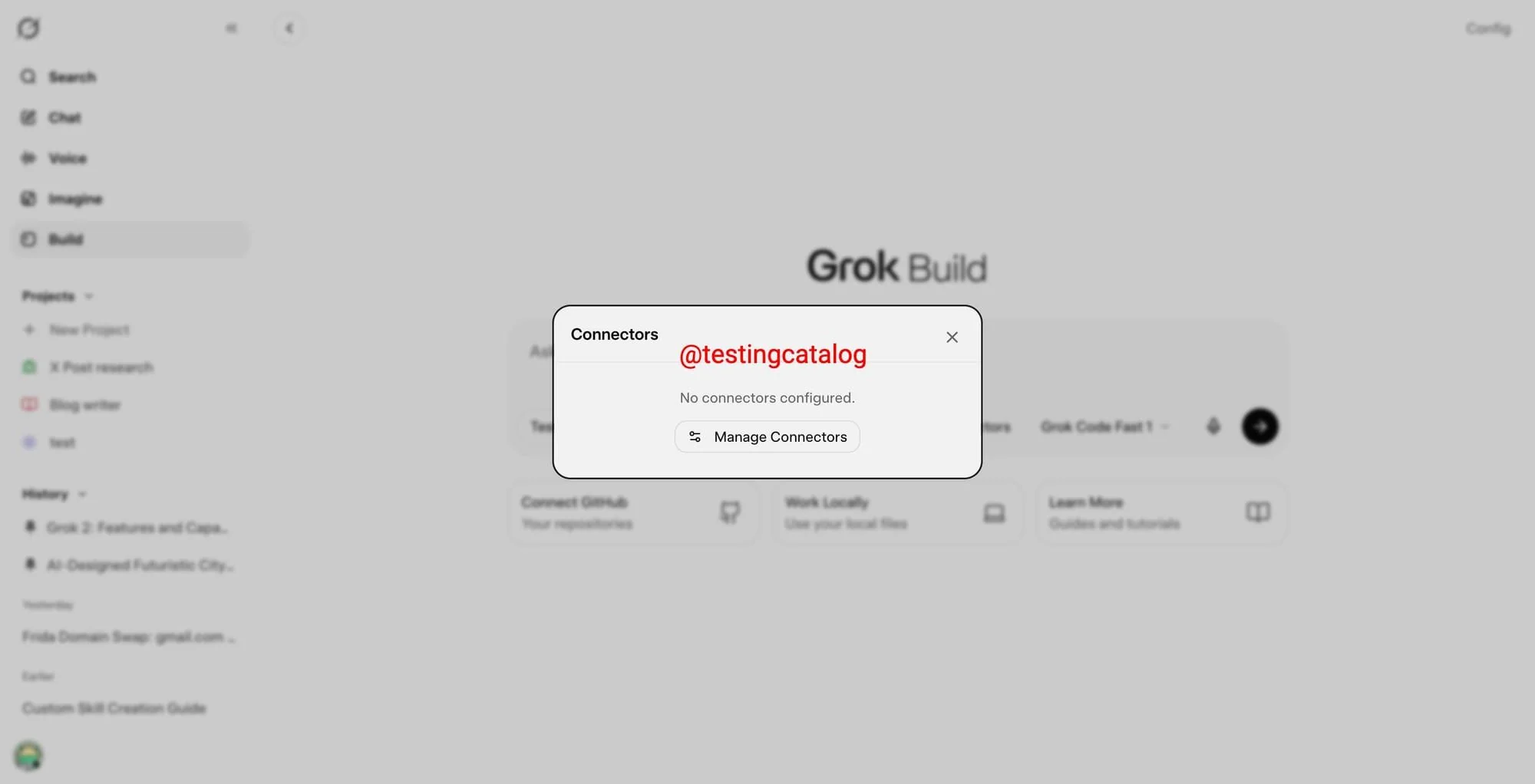 Grok interface showing potential Arena mode