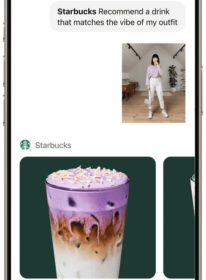 ChatGPT suggesting a drink based on a selfie